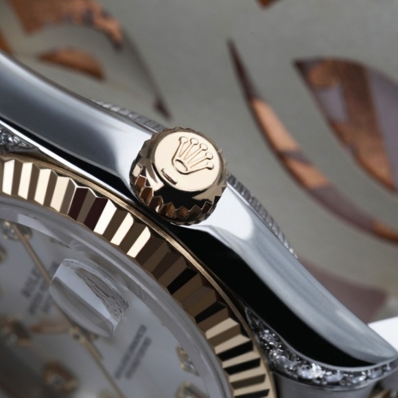 Rolex 26mm Two Tone Silver Dial Diamond Lugs main image 5